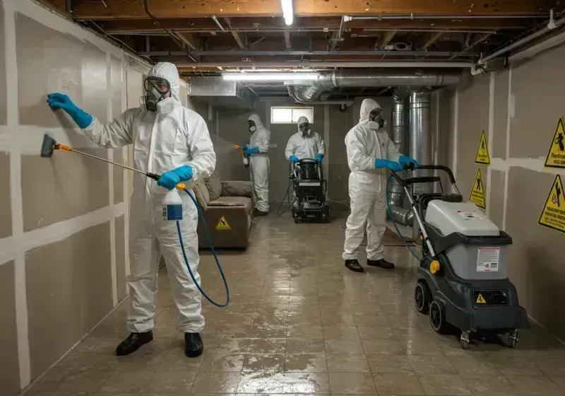 Basement Moisture Removal and Structural Drying process in Sherman County, KS